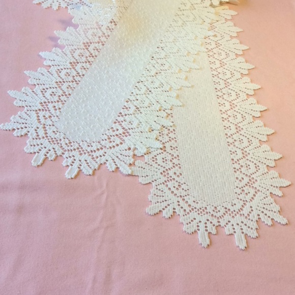 FINAL SALE PRICE Thick Lace Holiday Mantle Scarf - Picture 4 of 4